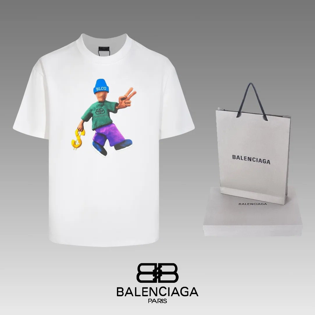 #「 Quality」 《BALENCIAGA 》24SS Classic T Quality - 2 - os 220 -26 280g - 320g - Quality ：Black White Size: XS-S-M-L